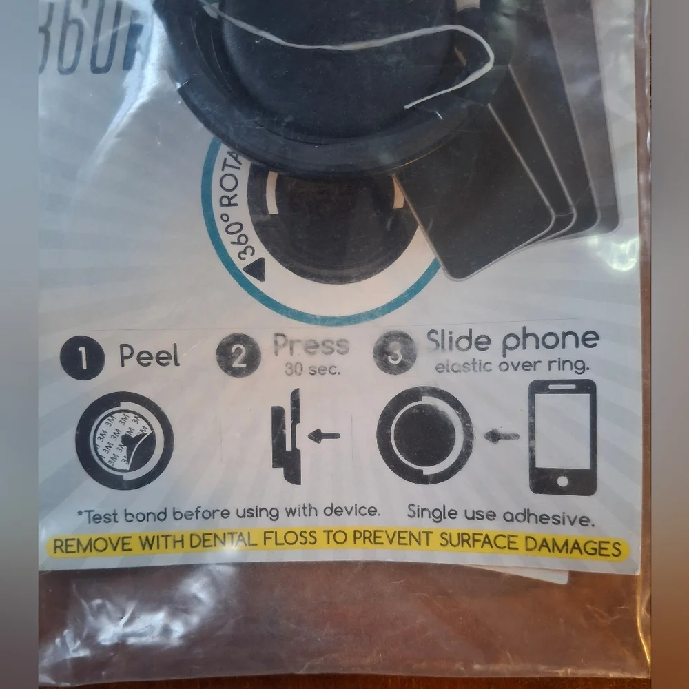 LoveHandle Black Swivel 360 Phone Mount -2 Available Priced For One-
